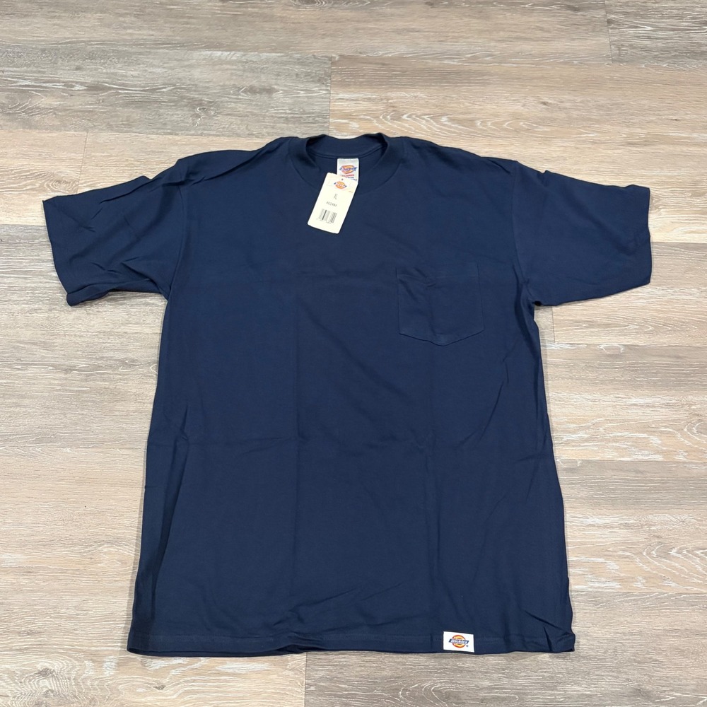 Dickies Mens XL Navy Blue Short Sleeve Pocket T-Shirt NWT
